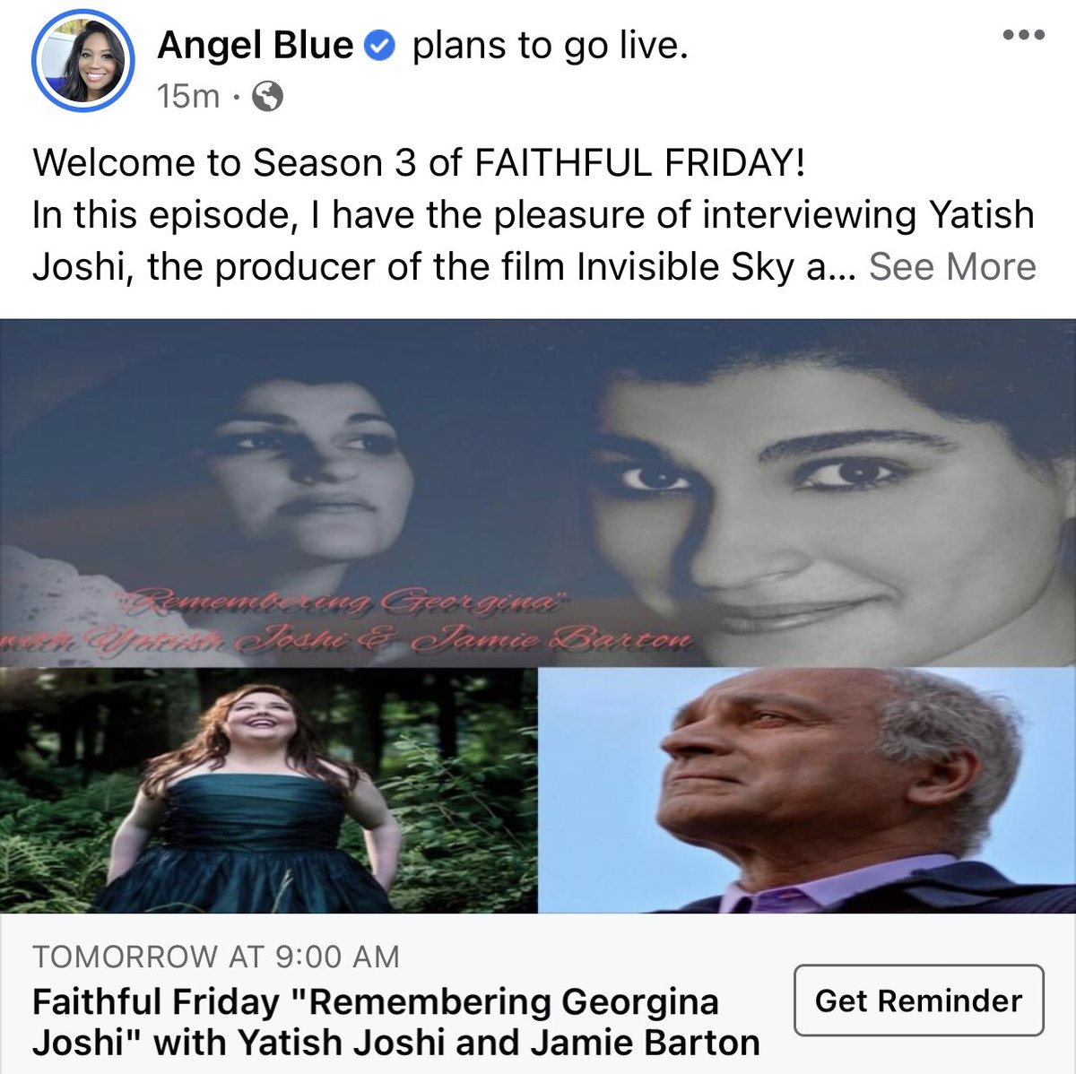 Can’t wait! Season 3 of #FaithfulFriday with Time In Board Member, @angeljoyblue premiers tomorrow!