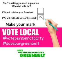 * May 6th - Local Elections *
Who will listen to YOU?
Who supports YOU?
Think who will work for YOU?
#saveourGreenbelt #StrongerTogether
#Votepersonnotparty