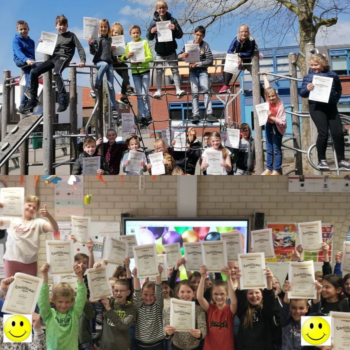 RehobothHG's tweet photo. De kinderen van groep 6 hebben vandaag hun typecertificaat behaald! Wij zijn super trots op jullie! 

#typediploma #groep6 #trots #basisonderwijs #hardinxveld https://t.co/krAll8p8kA