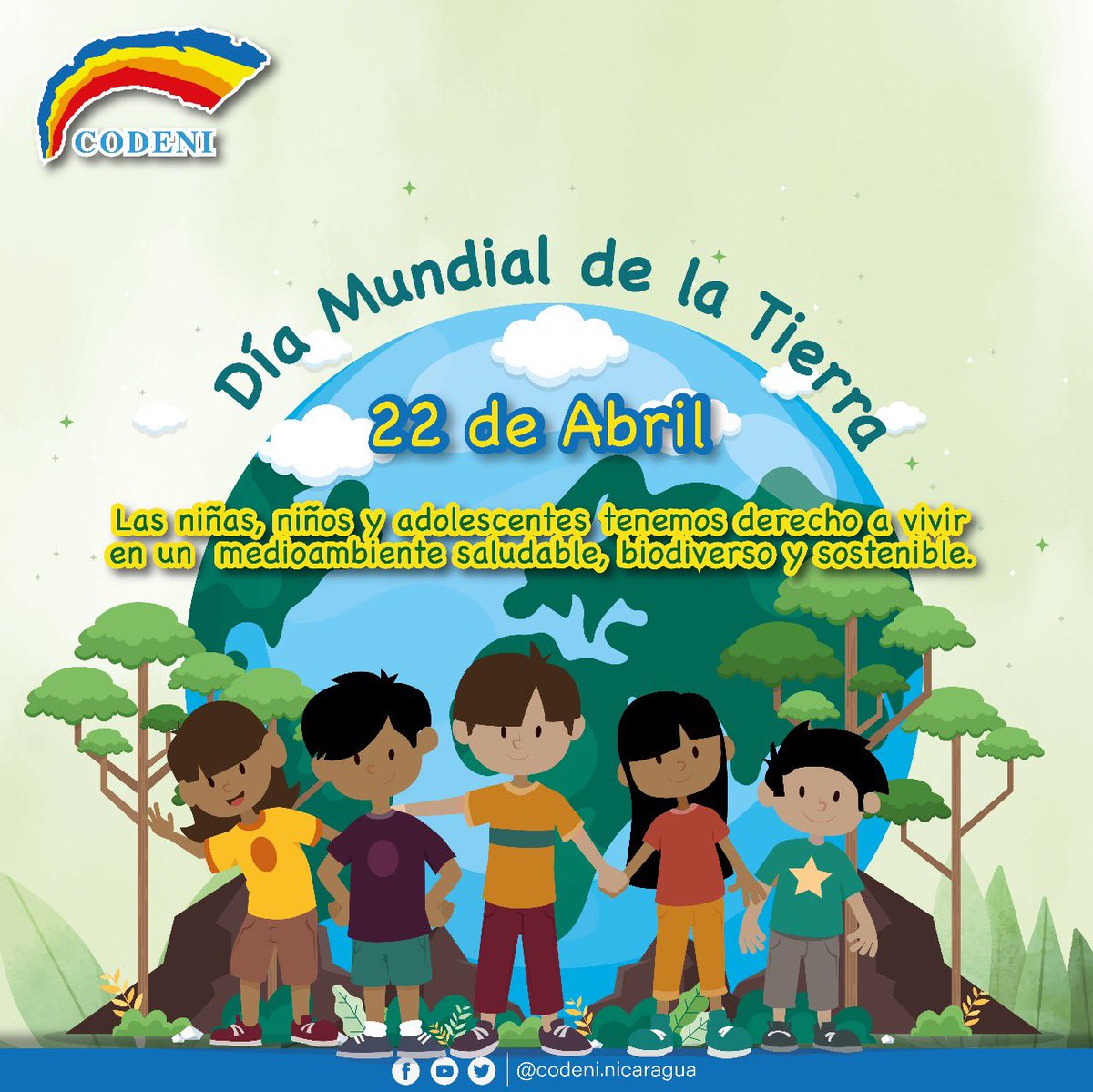 CodeniNicaragua's tweet photo. En esta conmemoración, remarcamos la urgencia de tomar conciencia de hacer un uso racional de los recursos naturales y respetar nuestro planeta para que la generación actual y las futuras gocen de una Madre Tierra saludable, biodiversa y saludable. https://t.co/v1z5i1aVCc