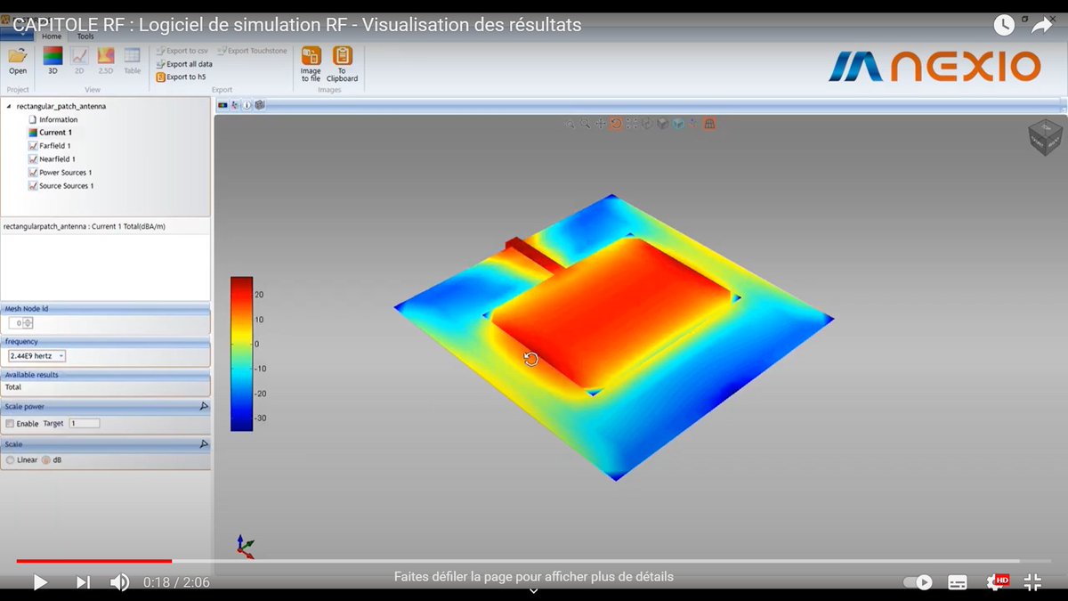 🎯 Le logiciel de simulation CAPITOLE-RF 📡 permet de calculer les caractéristiques de vos antennes et optimiser leur placement sur une structure.

📽️ Découvrez-le en action, lors de la #simulation d'une #antenne #Patch 👇👇👇
simulation-software.nexiogroup.com

#SAO #RadioFrequence #rf