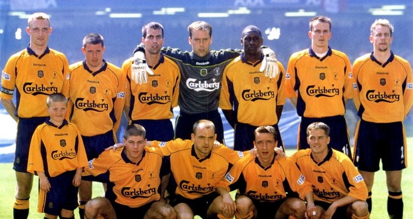 KevyKop1977's tweet photo. I was 24 years old watching this team 20 years ago.. how old were you in the treble season 🏆🏆🏆 2001? #LiverpoolFC https://t.co/wZke12xWcr