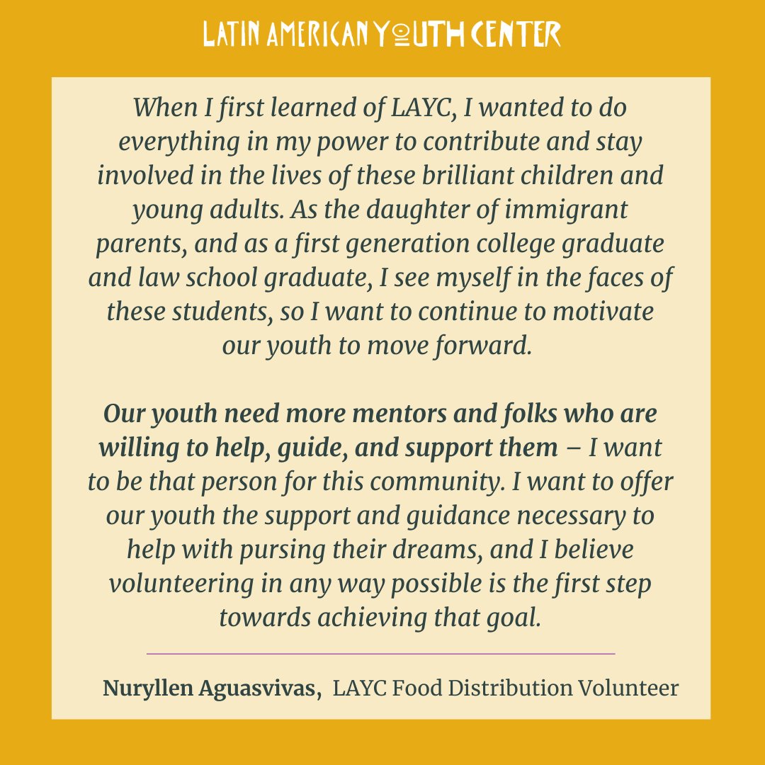 LAYCDC's tweet photo. It's Volunteer Appreciation Week, and we want to thank our amazing volunteers for supporting LAYC youth!

To volunteer with LAYC write to giving@layc-dc.org. We follow up to date COVID safety recommendations and have a variety of virtual volunteering opportunities as well! https://t.co/mS45WBpk8v