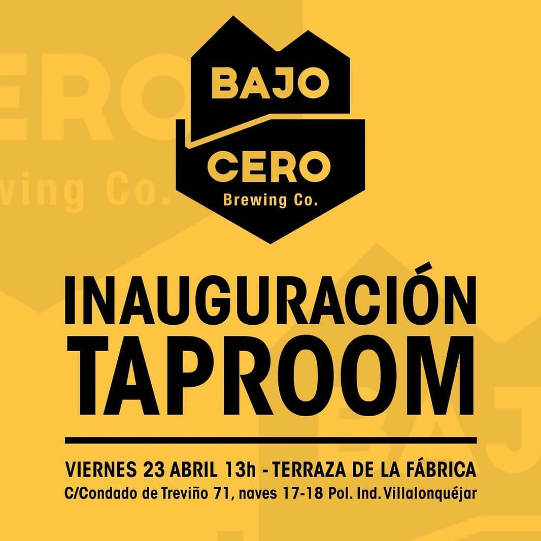 🍻 Nuestros amigos y patrocinadores de #BajoCeroBrewingCo inauguran su #TAPROOM mañana a partir de las 13h!
Planazo para el viernes con buen ambiente y buena cerveza, ¡incluida la nuestra!🍻