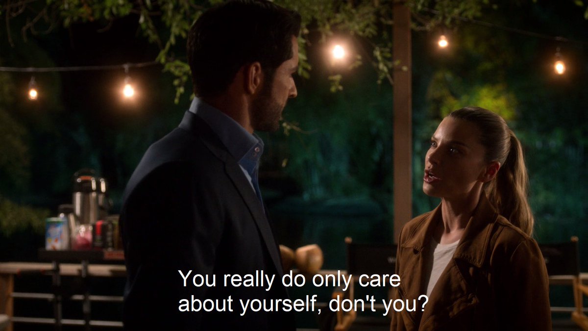 This also plays in why she went to Rome, why she was so easy for Kinley to manipulate. I always get hurt at how she shoved all that she knew of Lucifer (who he is and what he did for her) in a box in favor of what Kinley showed her, before she saw  #Lucifer again.... 6/7