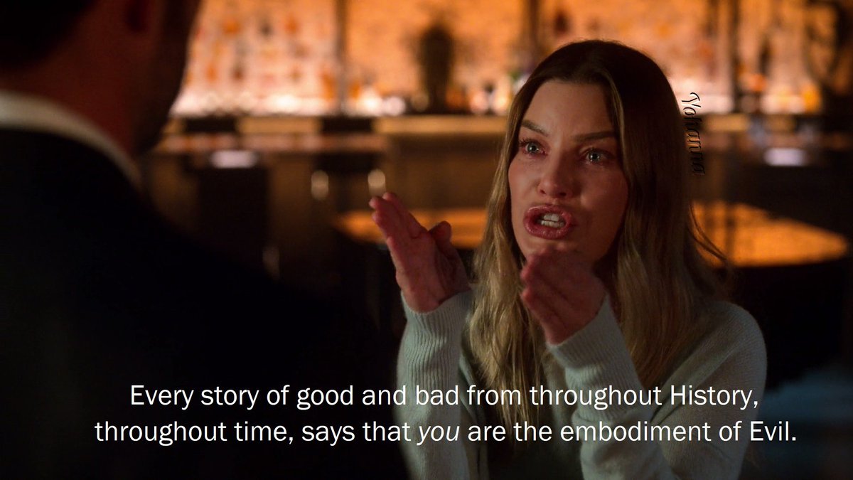 This also plays in why she went to Rome, why she was so easy for Kinley to manipulate. I always get hurt at how she shoved all that she knew of Lucifer (who he is and what he did for her) in a box in favor of what Kinley showed her, before she saw  #Lucifer again.... 6/7