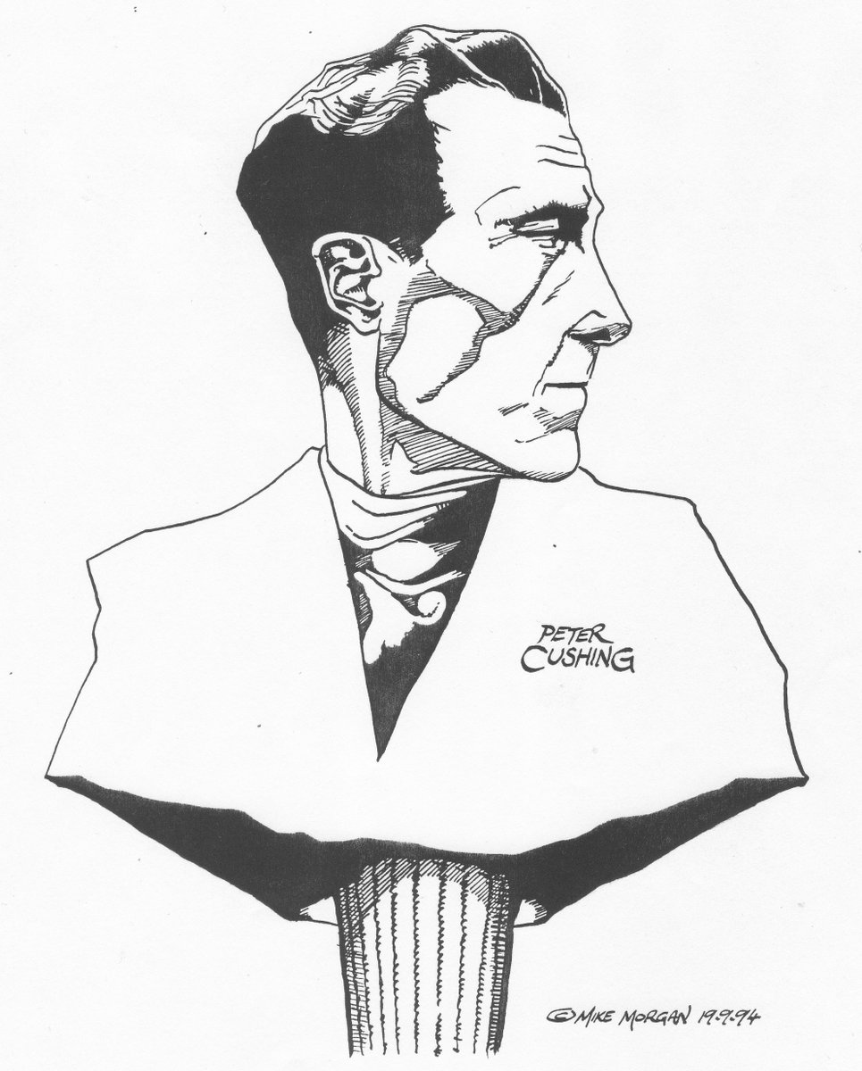 CultTVMike's tweet photo. Scanned some old artwork. #DoctorWho #PeterCushing #AbslomDaak https://t.co/rL5QVPItfl