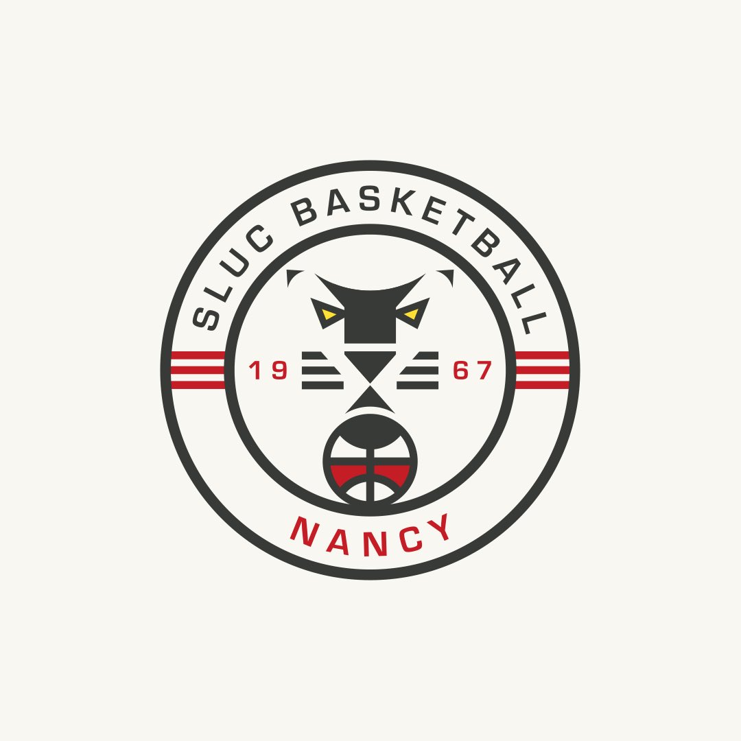 studio_487's tweet photo. Étape 1 : le logo principal. 

Décliné selon les quatre codes couleurs sélectionnés (blanc/noir/rouge/jaune) pour constituer la charte graphique et l’identité visuelle.

#Studio487 #SLUC #Nancy #ProB #LNB https://t.co/wso0E7a430