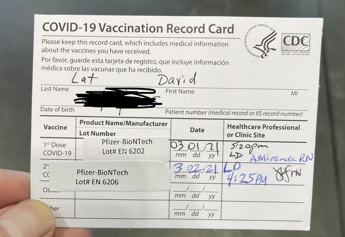 4/ Last month, I got the  #COVID19Vaccine of  @pfizer, second shot on 3/22 — a month ago today. So I’m now fully  #vaccinated   (yay). #covid  #covid19  #appellatetwitter