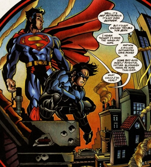 Er what?! Dick and Clark have a SUPER-close relationship in comics. From fighting crime together to Clark encouraging Dick to be the hero he needs to be to their shared Nightwing connection to Clark literally not destroying a Earth because Dick was there.  https://twitter.com/HalcyonTraveler/status/1385273002435117057