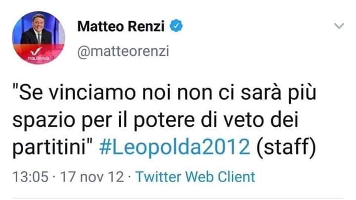 carlogubi's tweet photo. Ipse dixit. Noi siamo il 98%, lui è il 2%: 1% di élites + 1% di cialtroni #partitini https://t.co/kOiqMi59l9