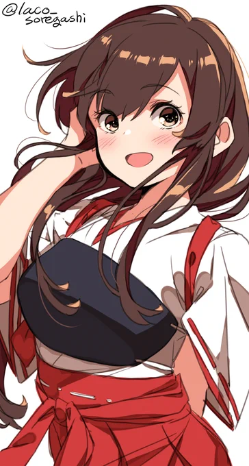 進水日を祝して赤城と嵐の前に描いたワンドロを微修正して再掲です。 