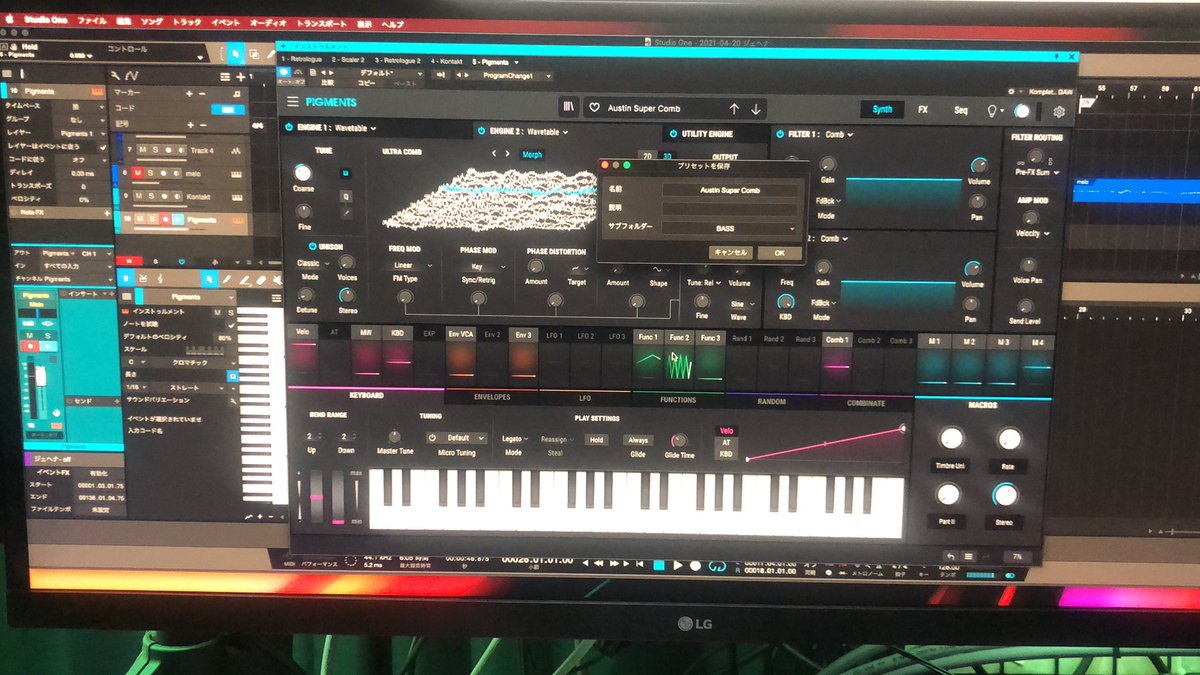 MGYuuto's tweet image. #MNG 早速プリセットチェック！
#ARTURIA #Pigments3
やっぱり見た目好きや！