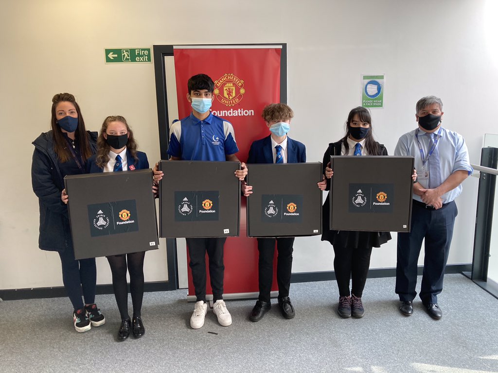 Thanks to our friends at <a href="/MU_Foundation/">Manchester United Foundation</a> we were able to reward lots of students across all year groups for their excellent work and efforts throughout lockdown.