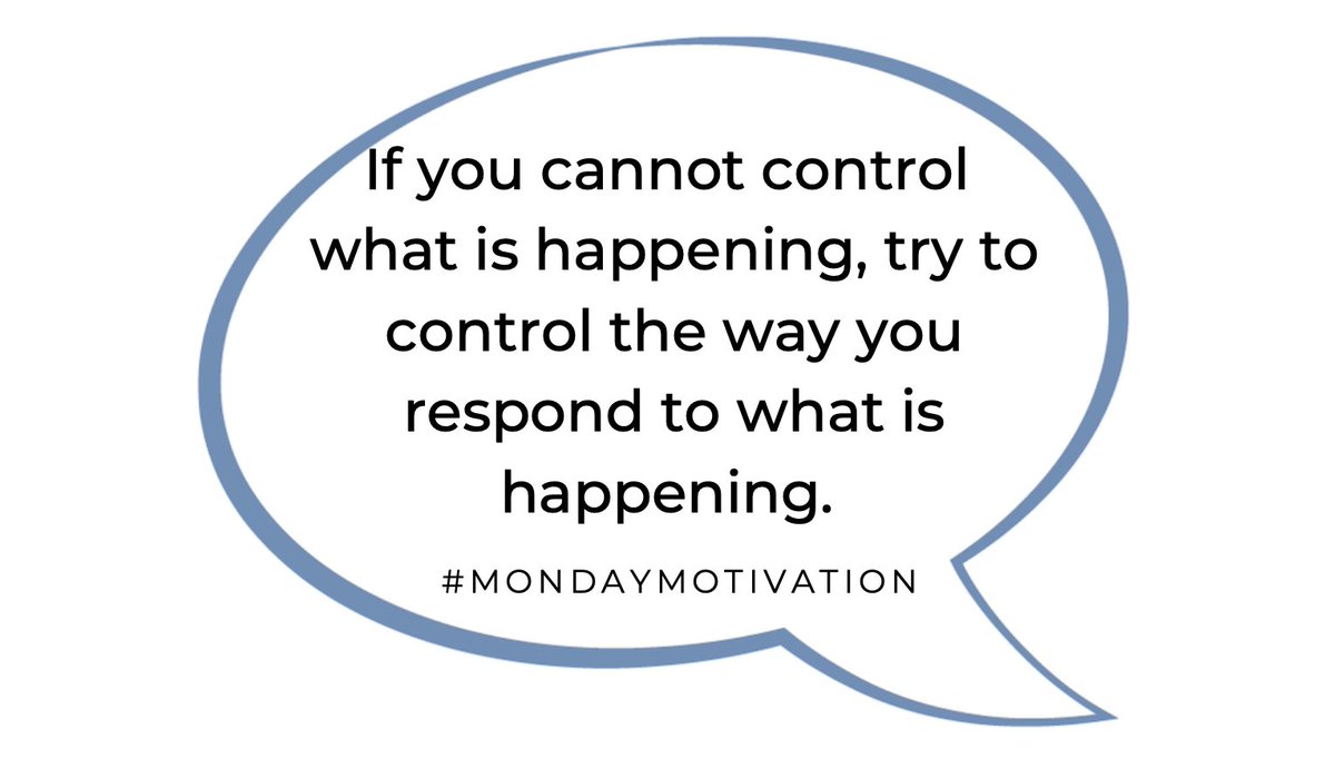 For #MondayMotivation this week, try not to worry about what is outside of your sphere of control. 

Instead aim to focus on what is in your control even if it's as simple as just controlling your responses.

#YouAreInControl