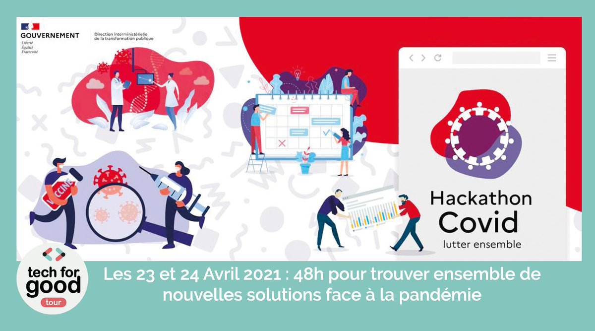 📢 Pour lutter contre le #COVIDー19 : toutes les énergies mobilisées !

48h d'hackaton pour trouver collectivement des solutions à la lutte contre la pandémie : relevez les défis !!

Avec <a href="/_DITP/">Transformation publique</a>,