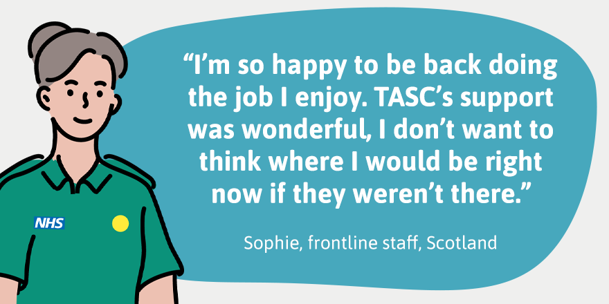 Sophie got in touch with TASC when she was off work due to her #MentalHealth. Read more about Sophie's story on our website: theasc.org.uk/success-storie… #Ambulance #CaringForThoseWhoCareForUs