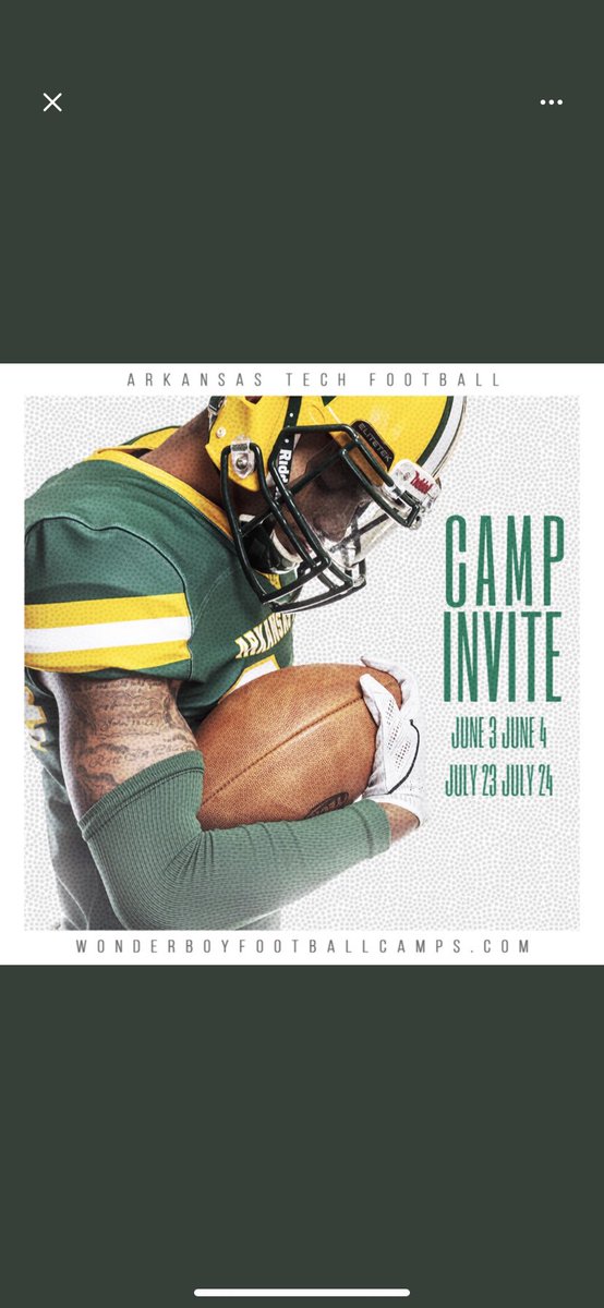 Thank you for the invite coach! <a href="/Coach_Crayton/">Tommy Crayton</a> <a href="/ATUFOOTBALL/">Arkansas Tech Football</a>
