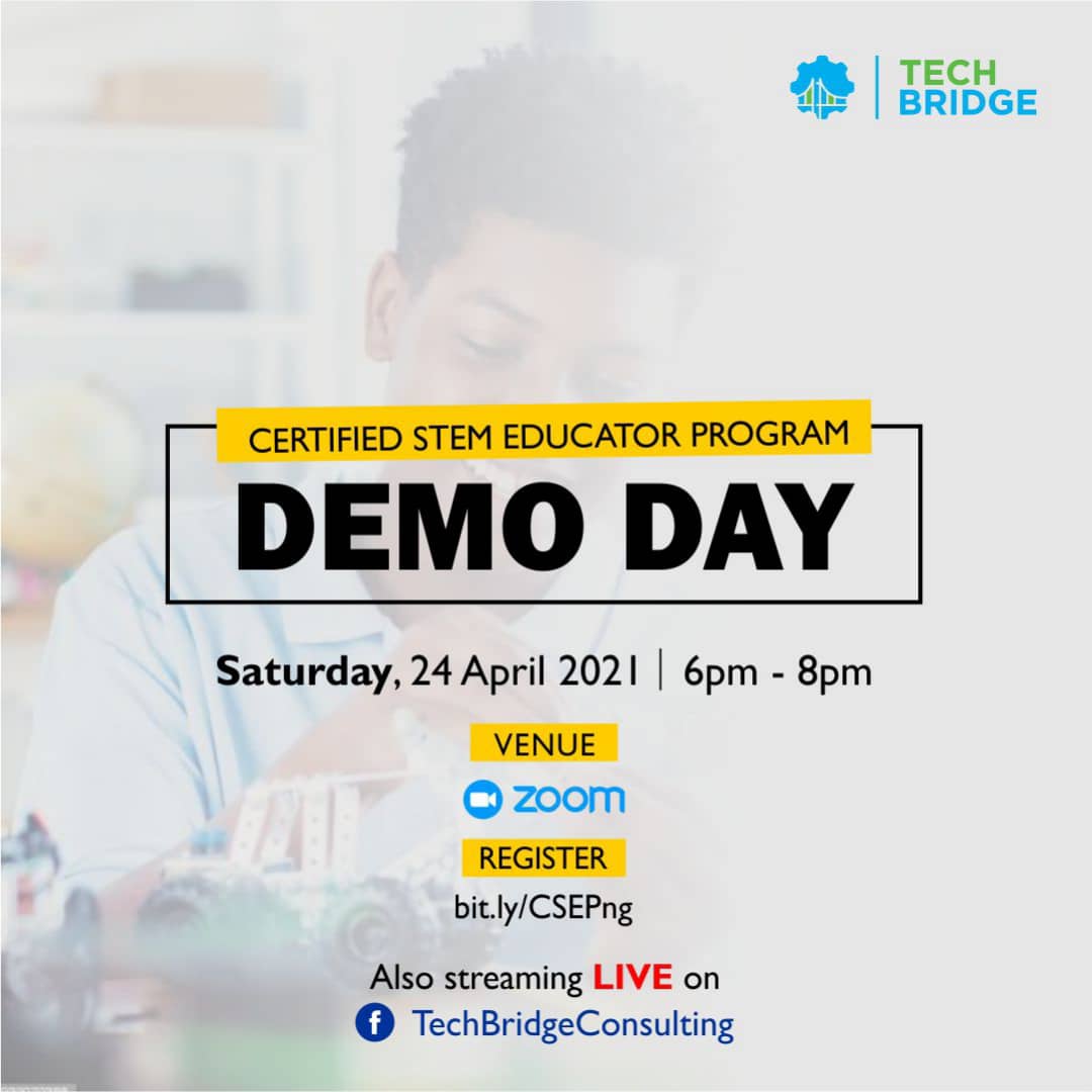 TechbridgeC's tweet image. For two months, we trained and equipped Several STEM educators who would work with us as partners to teach young children tech skills for this century. We are excited to announce their Demo day

#stemeducation #learntocode #python