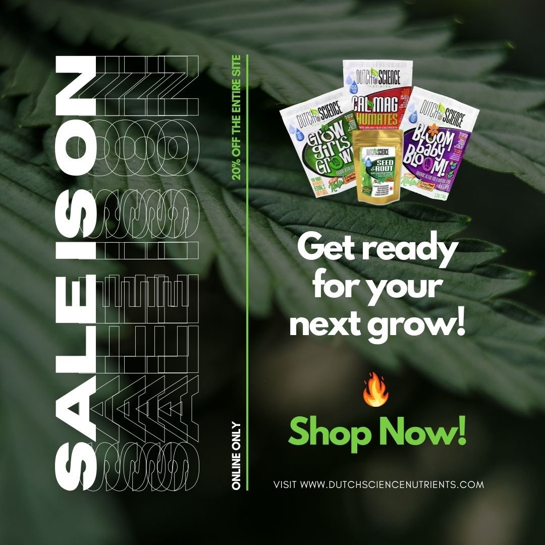 ScienceDutch's tweet image. The entire store is 20% off
   🌱  Organic Nutrients
   👕  Stylish Dutch Merchandise
   💰  Gift Cards for loved ones and friends (or for yourself, we don't judge 😃 )

Visit dutchsciencenutrients.com/discount/20OFF… and use Promo Code 20OFF420 at checkout.