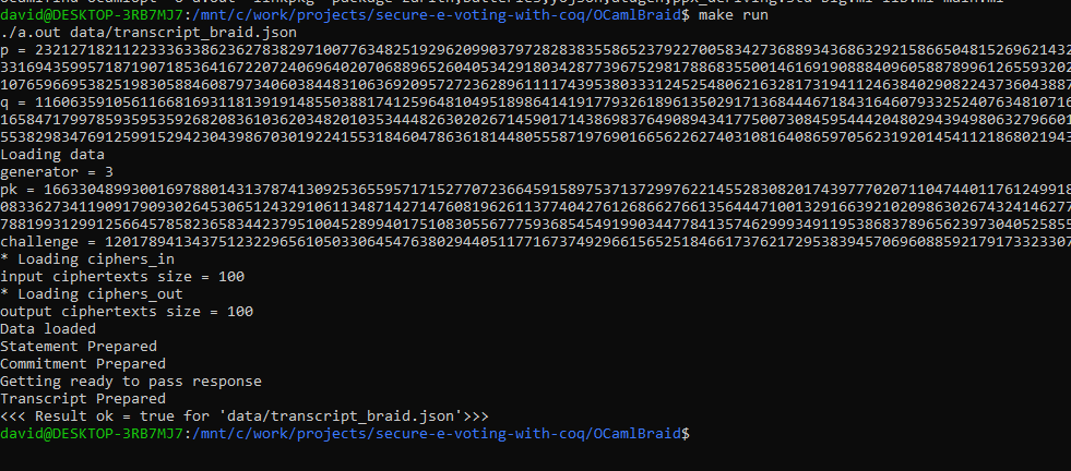 Verifying braid shuffle proofs with the machine-checked coq verifier written by 
<a href="/thomas_e_haines/">Thomas Haines (@thomas_haines@mastodon.au)</a>
 et al (github.com/gerlion/secure…)