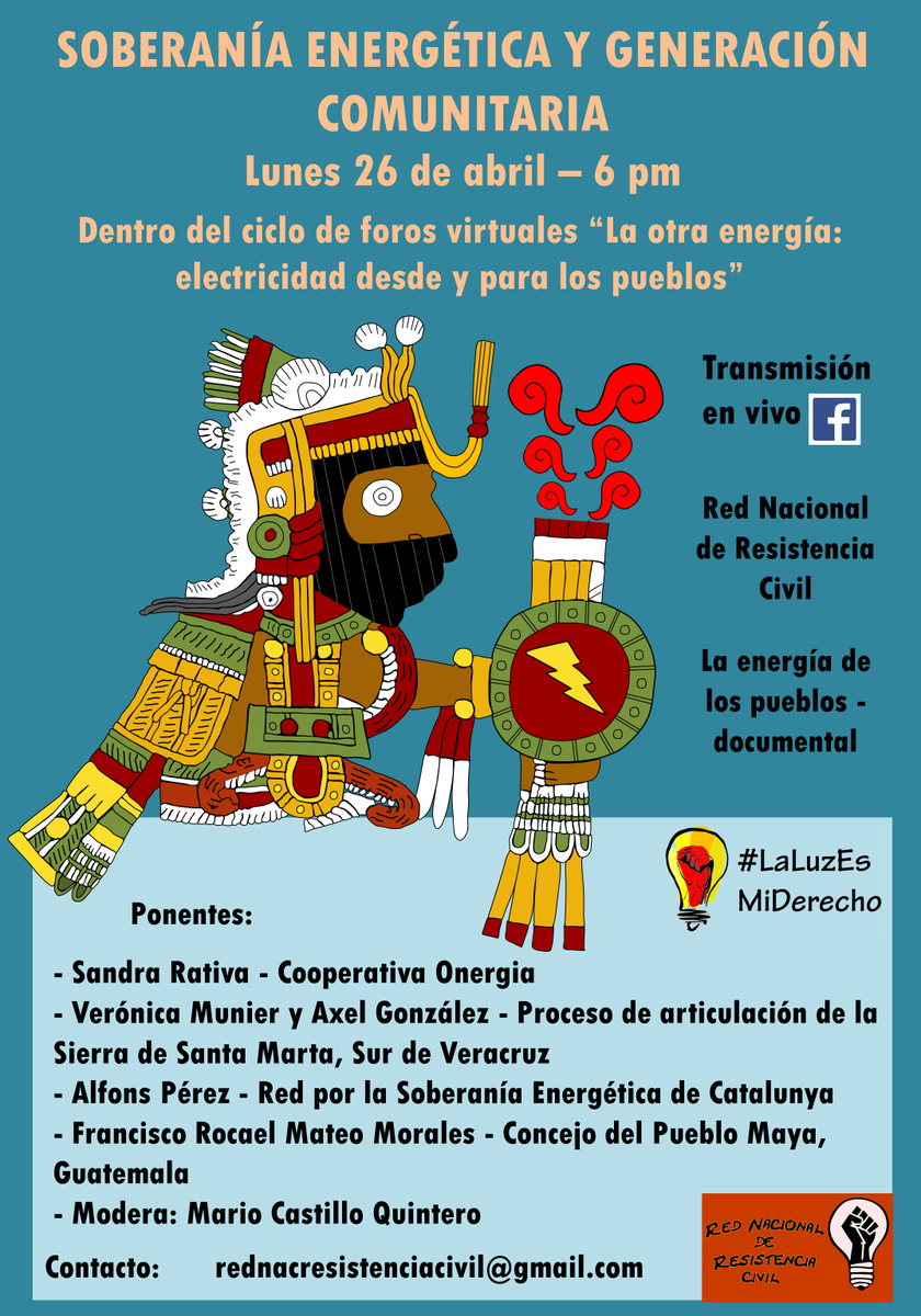 Segundo foro titulado "Soberanía energética y generación comunitaria".
¿Qué alternativas podemos construir como pueblos en resistencia contra los abusos de CFE y de las grandes empresas?
#LaLuzEsMiDerecho #BastaDeDespojo