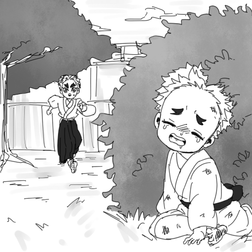 ふと目を離したすきに脱走されて大変な想いをする兄と自分から脱走しといて寂しくなって泣く弟 