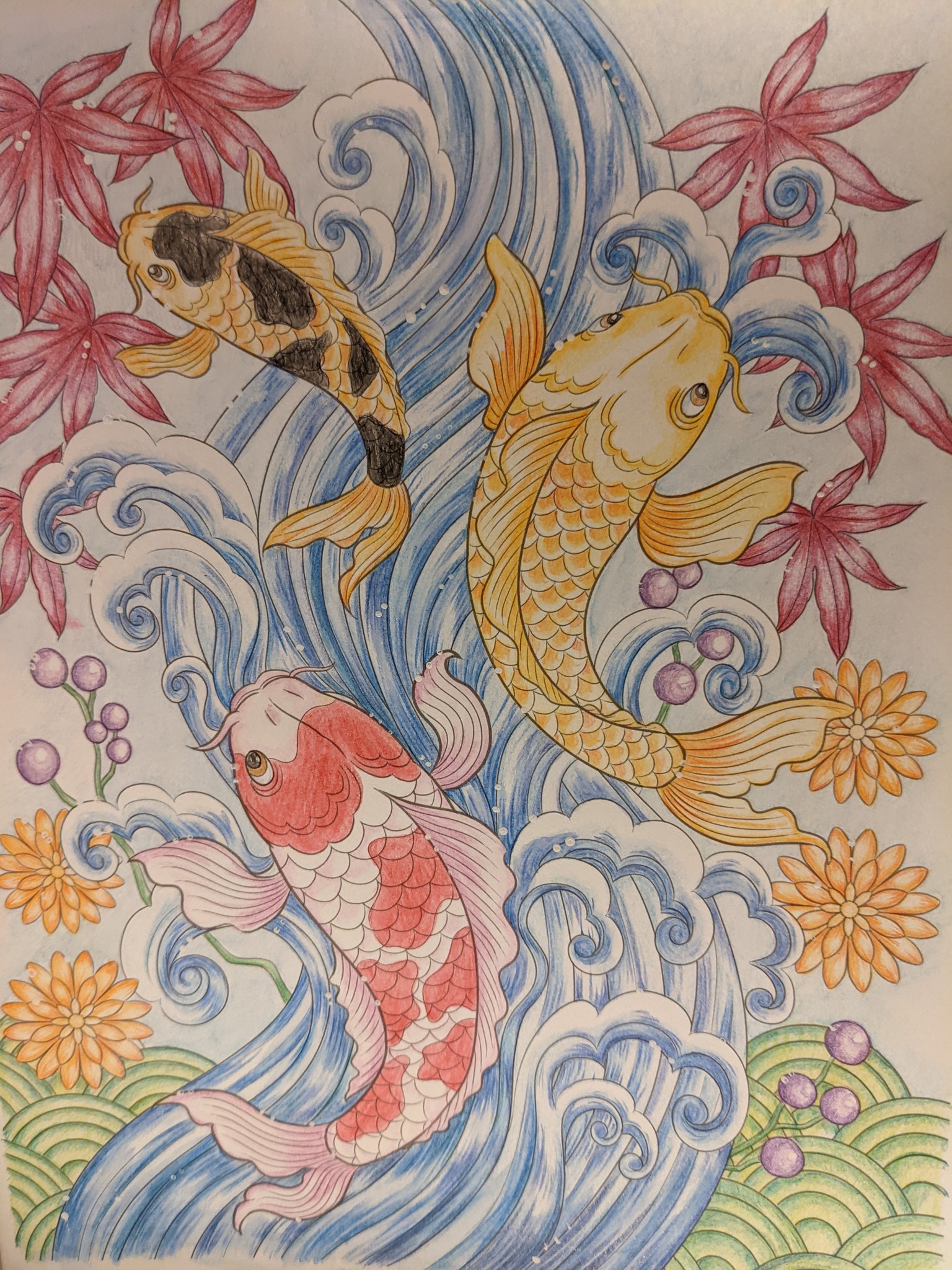 こゆん 大人の塗り絵 第三段 成長を感じる Www 大人の塗り絵 鯉 鯉の滝登り 色鉛筆 イラスト好きな人と繋がりたい T Co Nznvu2ygrp Twitter こゆん 大人の塗り絵 第三段 成長を感じる Www 大人の塗り絵 鯉 鯉の滝登り 色鉛筆 イラスト好きな人と繋がりたい T Co Nznvu2ygrp Twitter