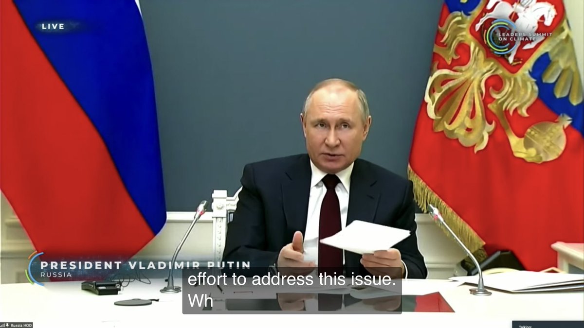 Russia’s Putin said they’re testing a carbon pricing system in Sakhalin, and sees the region becoming carbon neutral by 2025“We're all interested in redoubling the international effort to addressing this issue, since our success will determine the future of our planet."