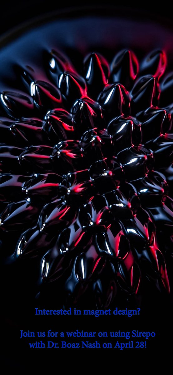 radiasoft's tweet image. Join us for a webinar on undulator magnet design  with Dr. Boaz Nash on April 28.  
lnkd.in/eH5V5MS

#computationalscience #computationalresearch #magnetdesign #webinar #CERN #Radia #Sirepo