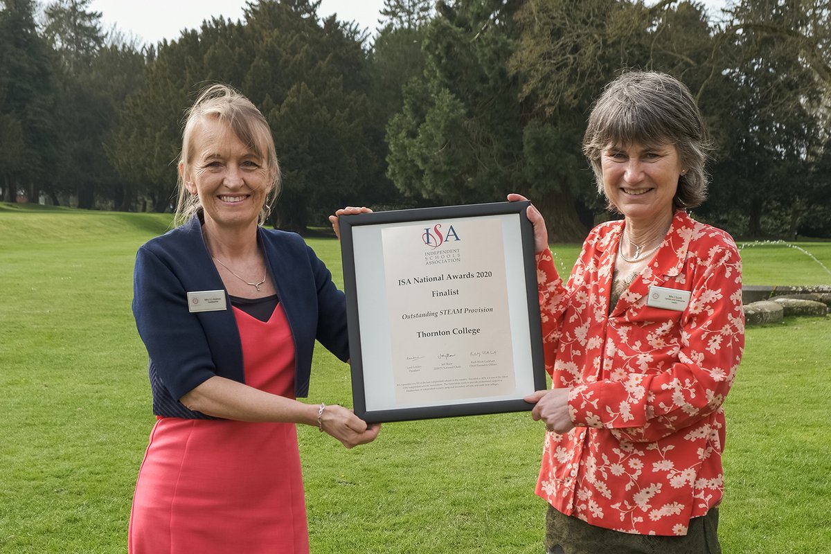 thorntoncollege's tweet photo. We are thrilled to announce that Thornton College has been recognised by the Independent Schools Association (ISA) as a Finalist in the ISA Awards 2020 for our outstating Science, Technology, Engineering, Art and Mathematics (STEAM) Provision.  #ThriveAtThornton https://t.co/EqDbibU00m