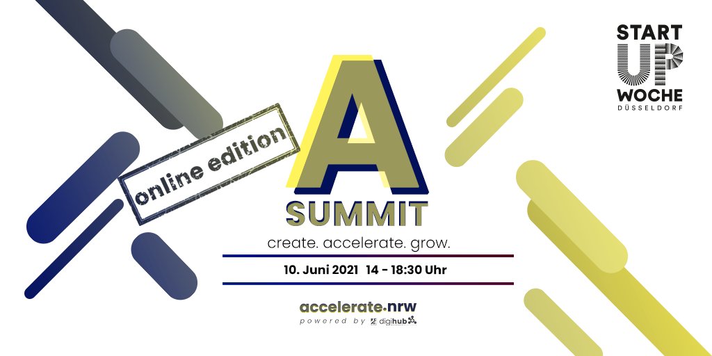 And gooo: ab sofort könnt ihr euch (kostenfreie) Tickets für den #ASummit am 10.06. sichern! 📣 Lernt 30+ Förderprogramme kennen und tauscht euch digital mit anderen Gründern &amp; Experten aus! 👉 Jetzt anmelden: buff.ly/3xiXfi0 #accelerateNRW #startups #digihubevents