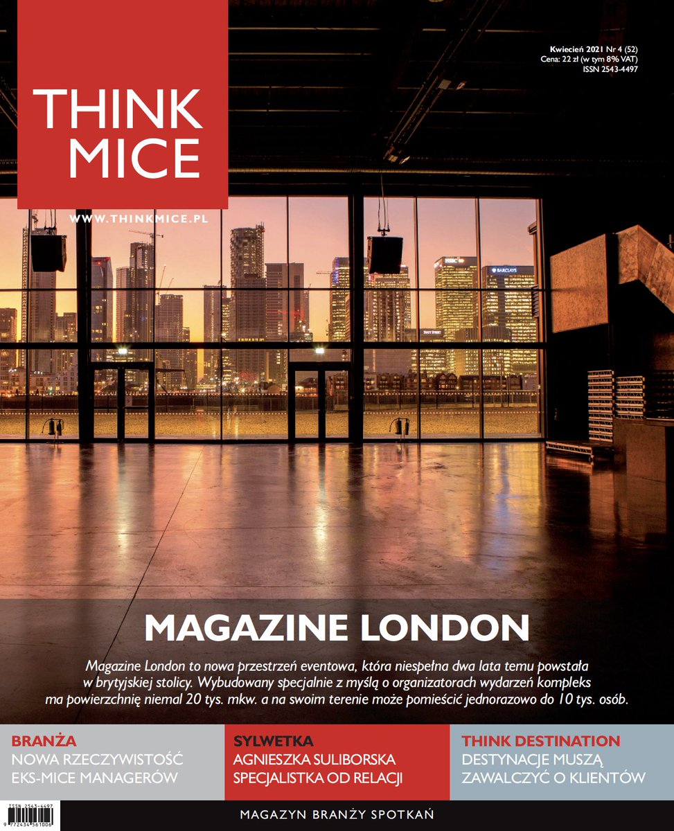 We're delighted to be on the cover of Think Mice!

Think Mice is a Polish and International meetings industry magazine which covers meetings, incentive trips, congresses and conferences.

Discover more: lnkd.in/eGC6ZVg