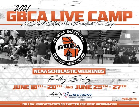 📢Men's College 🏀Basketball Coaches ALL Levels, the @GAcoaches brings you the Top High School Recruiting Team Camp in the Country during the #NCAA Scholastic Weekends. 🔒Lock-In June 18-20 & June 25-27 on your recruiting calendar. #LivePeriodIsBack #NCAACertified #GBCALivePeriod