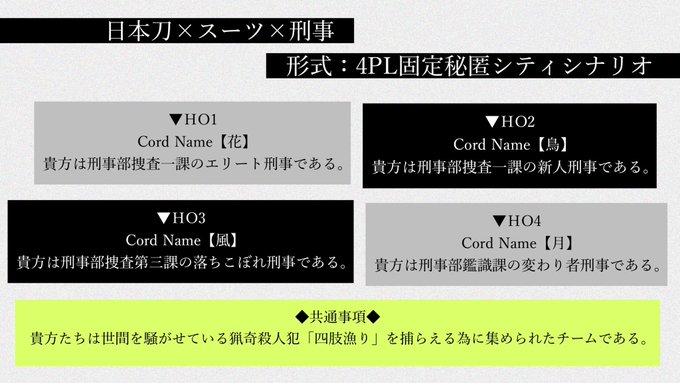 スーツで日本刀ぶんぶんできる2plシナリオ