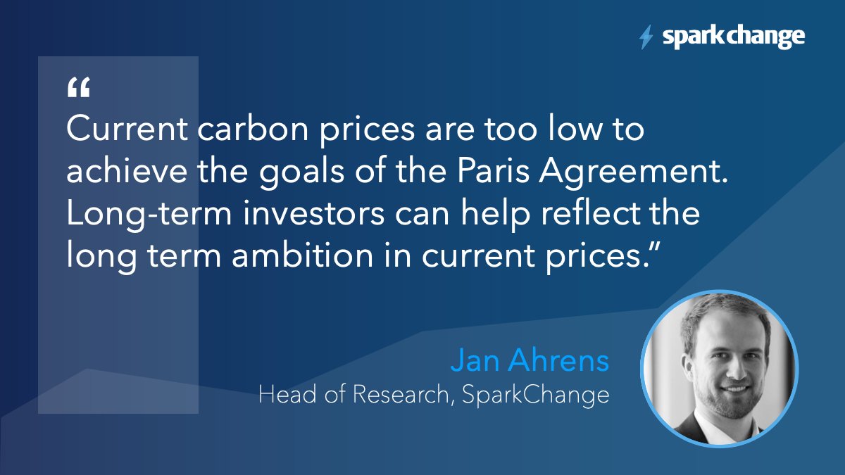 SparkChange (@sparkchangeco2) on Twitter photo “Current #carbon prices are too low to achieve the goals of the Paris Agreement. Long-term investors can help reflect the long term ambition in current prices” said
<a href="/Jan_CO2/">Jan Ahrens</a>, Head of Research at SparkChange, while speaking at the @ICIS_energy webinar #EUA #carbonmarkets #OCTT “Current #carbon prices are too low to achieve the goals of the Paris Agreement. Long-term investors can help reflect the long term ambition in current prices” said
<a href="/Jan_CO2/">Jan Ahrens</a>, Head of Research at SparkChange, while speaking at the @ICIS_energy webinar #EUA #carbonmarkets #OCTT