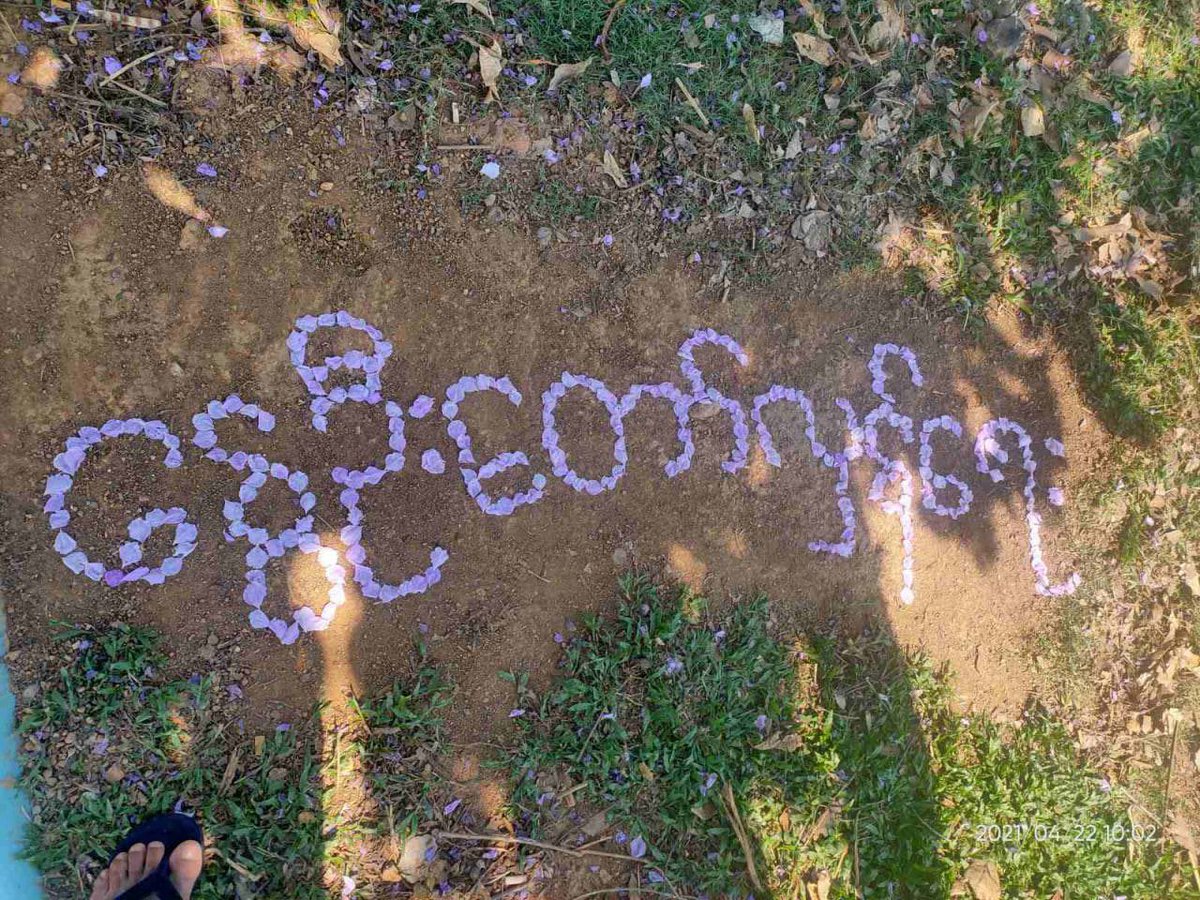 Shan State's Tachileik youths demonstrated "Spring Revolution" with jacaranda petals as anti-coup protest.
#WhatsHappeninglnMyanmar 
#MilkTeaAlliance 
#Apr22Coup