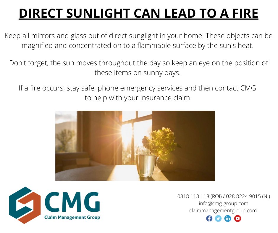 With warmer weather approaching it is important to be aware of possible fire hazards in the home and your business. 

claimmanagementgroup.com