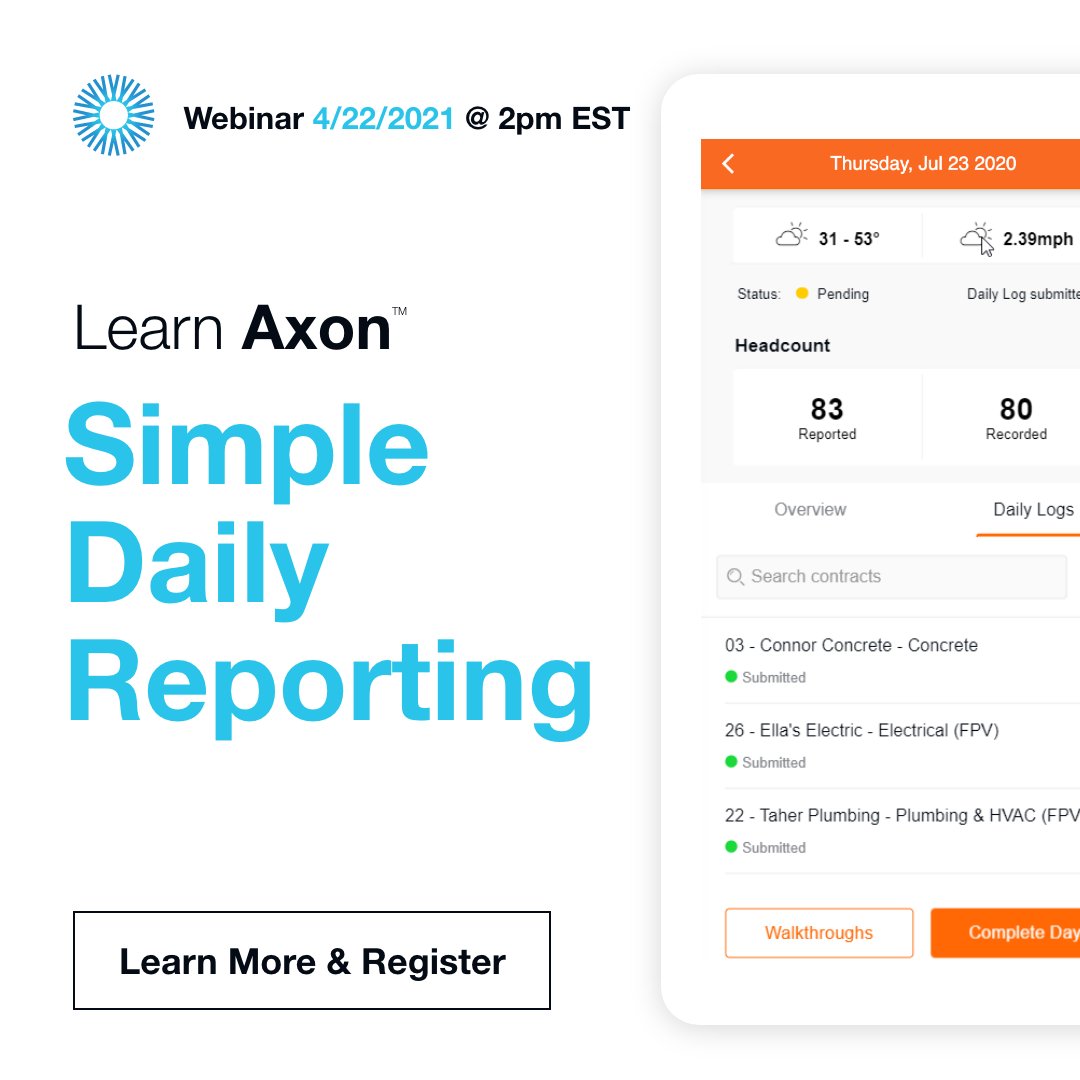 EyrusTeam's tweet image. LAST CALL: Join Josh Vichness and Sarah El-Taher for our Axon webinar today at 2pm EST to learn how to simply add real-time information to your daily reporting gaining additional accuracy.
Register now! hubs.ly/H0KV00l0
#Webinar #Axon #DailyReporting #ToolsfortheField
