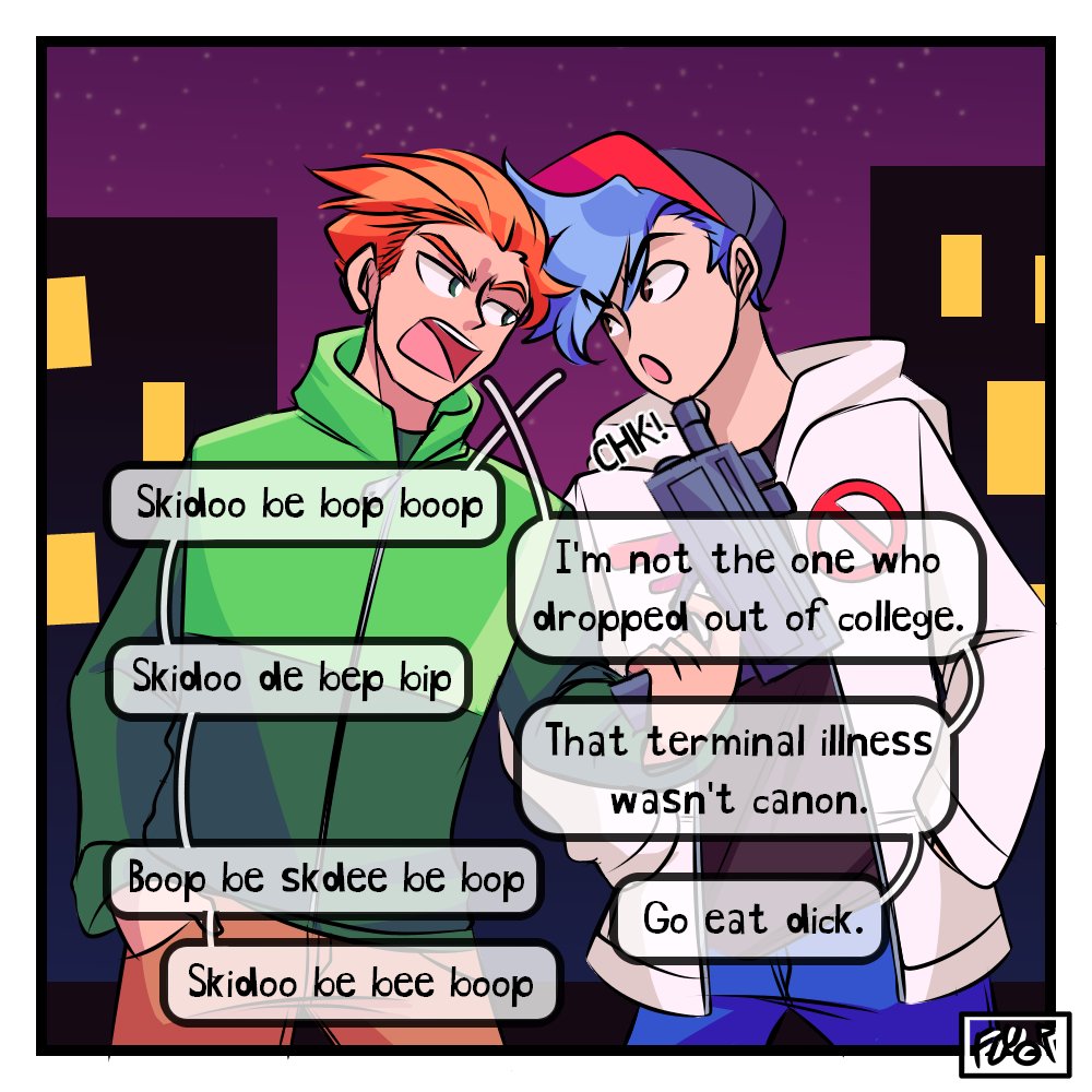 [Friday Night Funkin] Week 3
More headcanon-y than jokes for this week
Anime Pico
#fridaynightfunkin #fnf #fridaynightfunkinfanart #fnfpico #fnfboyfriend #fnfgirlfriend #picoxbf #fnfweek3 