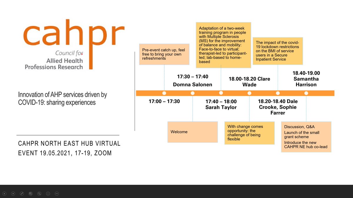 🥁Welcome to our next event
⚙️Innovation of #AHP services driven by COVID-19: sharing experiences 
📍Online, Zoom
🗓️19th of May, 5pm-7pm 
🎟️Book yourself a place👇eventbrite.co.uk/e/innovation-o…