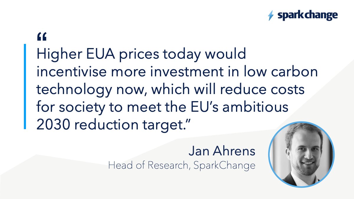 SparkChange (@sparkchangeco2) on Twitter photo “Higher EUA prices today would incentivise more investment in low #carbon technology now, which will reduce costs for society to meet the EU’s ambitious 2030 reduction target” said <a href="/Jan_CO2/">Jan Ahrens</a>, Head of Research at SparkChange, speaking at the @ICIS_energy webinar #EUA #EarthDay2021 “Higher EUA prices today would incentivise more investment in low #carbon technology now, which will reduce costs for society to meet the EU’s ambitious 2030 reduction target” said <a href="/Jan_CO2/">Jan Ahrens</a>, Head of Research at SparkChange, speaking at the @ICIS_energy webinar #EUA #EarthDay2021