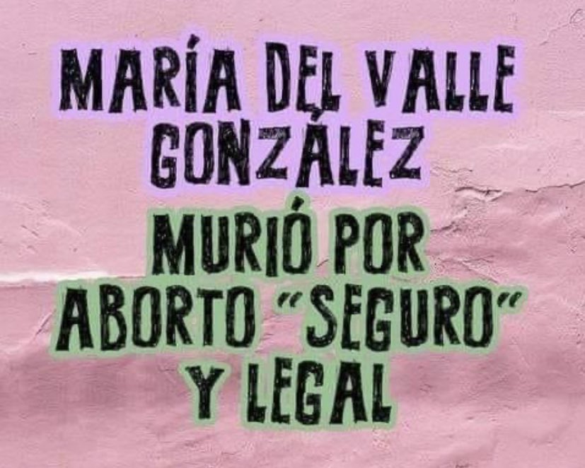 #AbortoNoEsSalud @Congreso_CdMex @Claudiashein Hace poco murió una mujer en Argentina 🇦🇷 por aborto legal #ConAbortoNoTeVoto