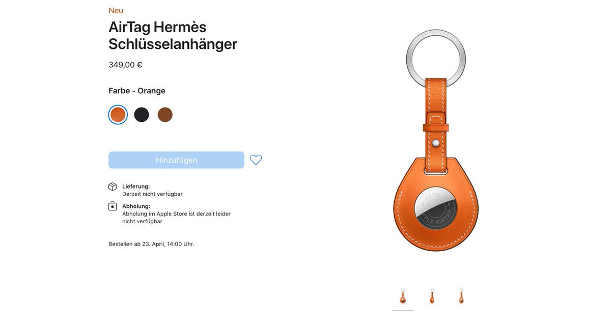 Christian W. Röhl on Twitter: "The Next Big Thing? #Apple #AirTag Hermès  Schlüsselanhänger. Für schusselige Menschen mit zu viel Geld. Oder anders  formuliert: Wie für mich gemacht. 🤪 https://t.co/InLA9Hh9TB" / Twitter