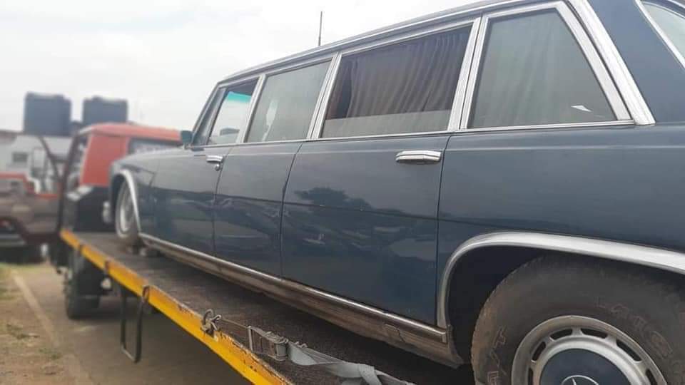 DaviesKinanga's tweet photo. This was Jomo Kenyatta's Merc 600 Pullman, Moi also liked it and used it alot. https://t.co/Hp7be0LMG5
