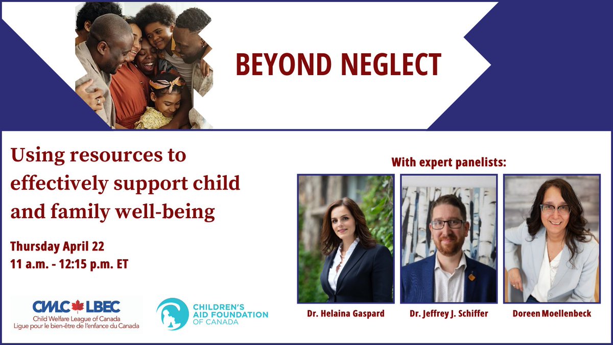 CWLC_LBEC's tweet photo. The third #BeyondNeglect event is going LIVE in 50 minutes! The social and financial costs of the #ChildWelfare system far outweigh the costs of early intervention. Learn from our panelists how they are using resources to strengthen families. Register now: https://t.co/SIGRLMem7t https://t.co/JqQDPVU8YP