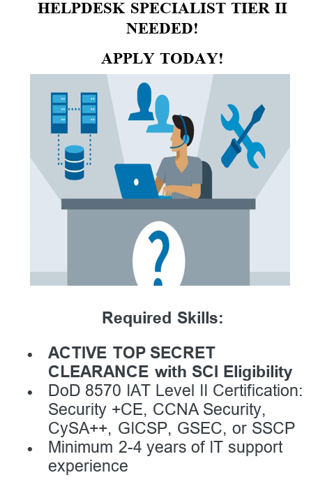 DigiconRocks's tweet photo. Digital Consultants LLC is currently hiring for a Help Desk Tier II in Quantico, VA! If interested, APPLY TODAY @ https://t.co/7MHmOtO0kL!! #Digirocks #DigiConRocks #Tier II #helpdesktierII #ticketingsystems #hiringnow #applytoday #techjobs #hiringduringcovid19 #HIRINGNOW https://t.co/hM8SuJYHCd