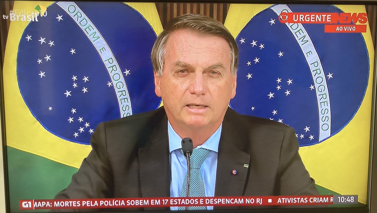 “Determinei o fortalecimento dos órgãos ambientais”, disse o presidente. Hello? Ibama paralisado por culpa do Salles.Não há fiscalização nem multa.Mês passado tivemos o maior desmatamento dos últimos 10 anos.Sup.da PF responsável por apreensão recorde de madeira ilegal afastado.