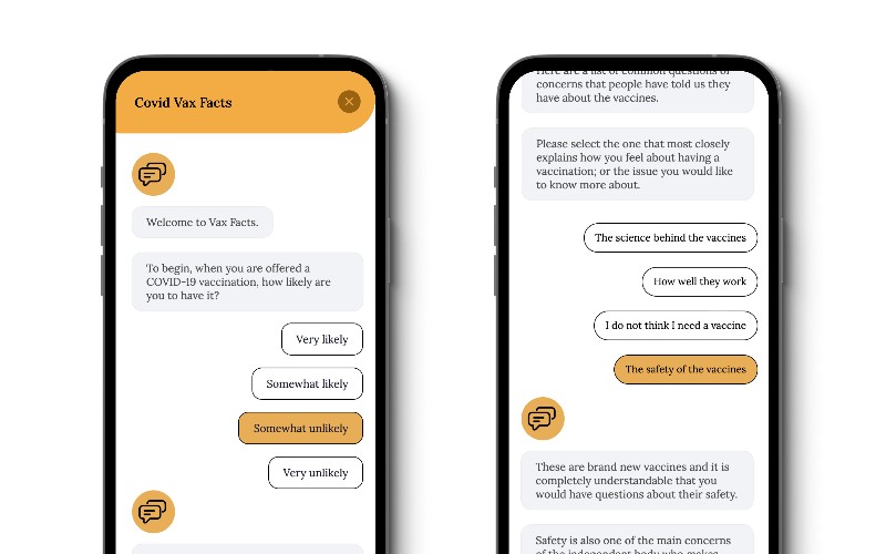 Meet COVID Vax Facts - a chatbot launched to fight misinformation about #COVID19 vaccines. 

<a href="/rehab_agency/">Rehab</a> and the <a href="/UniofNottingham/">Uni of Nottingham #WeAreUoN</a> have developed the conversational interface aimed at tackling hesitancy and concerns around their safety 💉

businesscloud.co.uk/covid-vax-fact…
