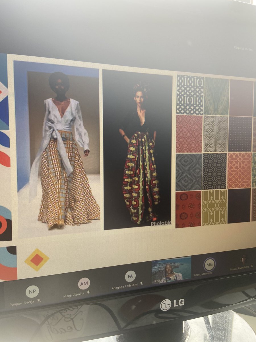 We’re enjoying our African Textiles presentation this morning and learning so much about different fabrics! So excited for all these sessions. Thanks for organizing <a href="/ms_nijjar/">Ms. Nijjar - HFL LLC</a>! <a href="/amtulejaz/">Amtul Ejaz</a> <a href="/HaroldFLoughin/">Harold F. Loughin PS</a>